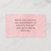 Carte de boîtier Mariage rose pâle de la marine de (Dos)