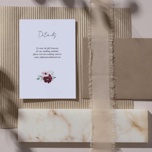 Carte de boîtier Mariage Rose romantique