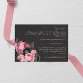 Carte de boîtier Mariage Rose rose et noir