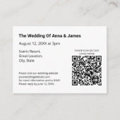 Carte de boîtier Mariage RSVP de code QR moderne (Devant)