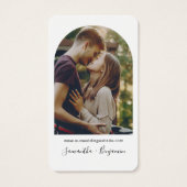 Carte de boîtier Mariage RSVP photo de code QR Cou (Dos)