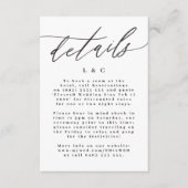 Carte de boîtier Mariage simple moderne noir et bl (Devant)