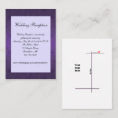 Carte de boîtier Mariage violet (Devant / Derrière)