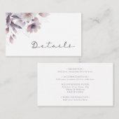 Carte de boîtier Mariage violet (Devant / Derrière)