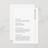 Carte de boîtier minimaliste moderne (Devant / Derrière)