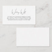 Carte de boîtier minimaliste simple d'envie (Devant / Derrière)