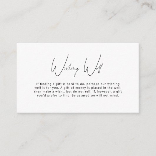 Carte de boîtier minimaliste simple d'envie (Devant)