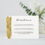 Carte de boîtier moderne Gold Brushstroke Directio (Debout devant)