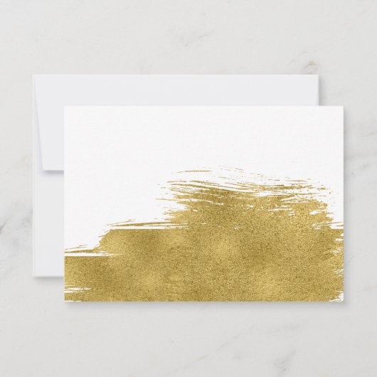 Carte de boîtier moderne Gold Brushstroke Directio (Dos)