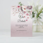 Carte de boîtier moderne rose blanc floral (Debout devant)