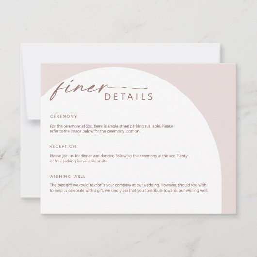 Carte de boîtier moderne simple Bohême Arche Détai (Devant)