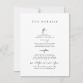 Carte de boîtier moderne simple Mariage Détails (Devant)