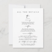 Carte de boîtier moderne simple Mariage Détails (Devant)