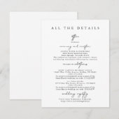 Carte de boîtier moderne simple Mariage Détails (Devant / Derrière)
