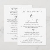 Carte de boîtier moderne simple Mariage Détails (Devant / Derrière)