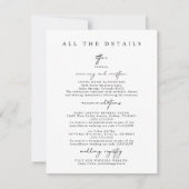 Carte de boîtier moderne simple Mariage Détails (Devant)