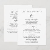 Carte de boîtier moderne simple Mariage Détails (Devant / Derrière)