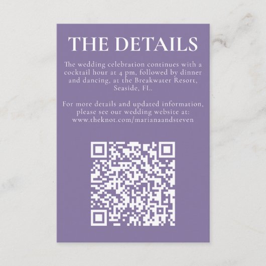 Carte de boîtier monogramme classique Lavender (Devant)