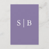 Carte de boîtier monogramme classique Lavender (Dos)