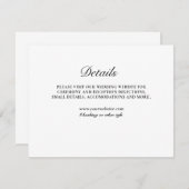 Carte de boîtier noir et blanc de forme classique (Devant / Derrière)