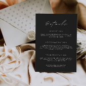 Carte de boîtier noir - Les détails Modèle Mariage