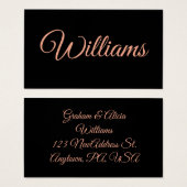 Carte de boîtier nouvelle adresse Dusty Rose (Devant & derrière)