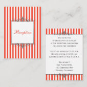 Carte de boîtier Orange White Silver Stripes (Devant / Derrière)