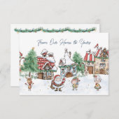 Carte de boîtier père Noël Elf Rudolph (Devant / Derrière)