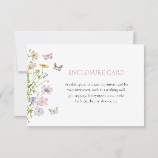 Carte de boîtier personnalisée pour fleurs sauvage (Devant)