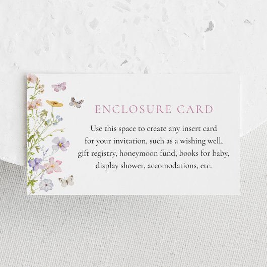 Carte de boîtier personnalisée pour fleurs sauvage