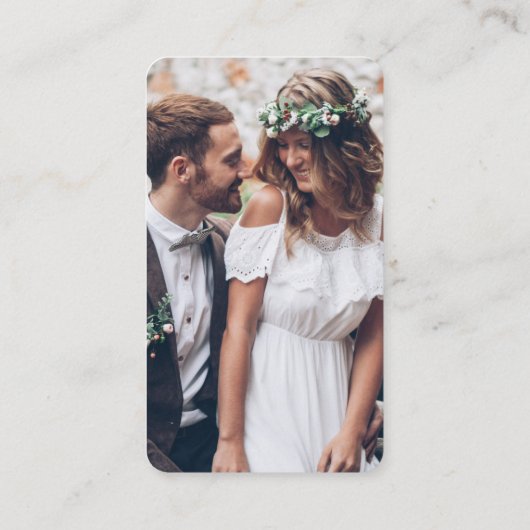 Carte de boîtier photo RSVP du site Web du Mariage (Dos)