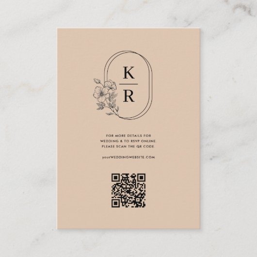 Carte de boîtier photo Russe Mariage QR Code Scan (Devant)