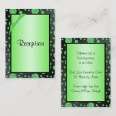 Carte de boîtier Pois noir et citron vert (Devant / Derrière)