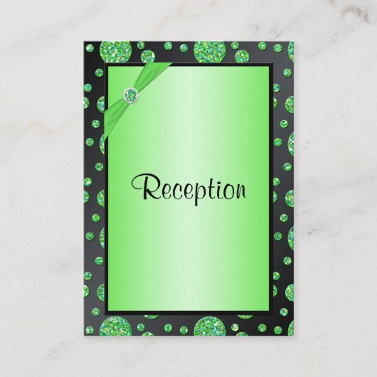 Carte de boîtier Pois noir et citron vert (Devant)