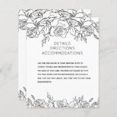 Carte de boîtier Pot Of Rose Mariage Details (Devant / Derrière)