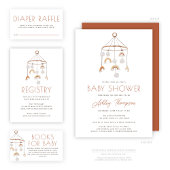Carte de boîtier pour Baby shower mobile Boho Cute