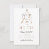 Carte de boîtier pour Baby shower mobile Boho Cute (Devant)