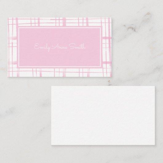 Carte de boîtier pour bébé écolière rose (Devant / Derrière)