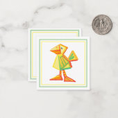 Carte de boîtier pour bébé oiseau mignonne (Devant/Arrière en situation)