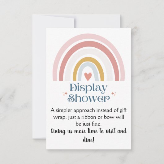 Carte de boîtier pour bébé Rainbow Heart Display (Devant)