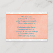 Carte de boîtier pour corail, aqua et gris Damask (Dos)