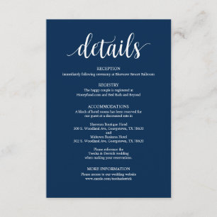 Carte de boîtier pour détails Mariage de la marine