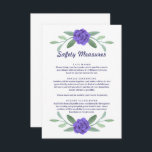 Carte de boîtier pour mesures de sécurité florales<br><div class="desc">Fournissez à vos invités tous vos protocoles de santé et de sécurité mariages avec cette carte d'enceinte COVID-19 pour les consignes de sécurité afin de communiquer toutes les informations de sécurité pour vos invités. Aidez vos invités vulnérables à venir à votre mariage en toute sécurité et confort avec cette indication...</div>