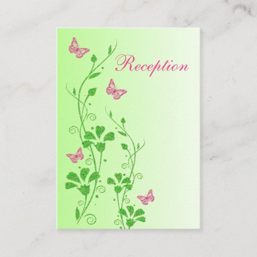 Carte de boîtier pour papillons floraux roses et v (Devant)