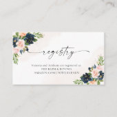 Carte de boîtier pour registre floral bleu et rose (Devant)