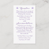 Carte de boîtier pour violettes élégantes (Dos)