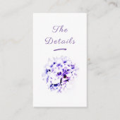 Carte de boîtier pour violettes élégantes (Devant)