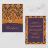 Carte de boîtier pourpre et orange Damas (Devant / Derrière)