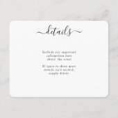 Carte de boîtier QR CODE Mariage RSVP (Dos)