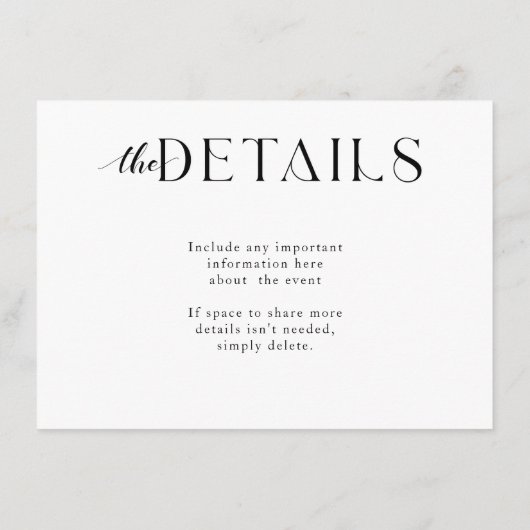 Carte de boîtier QR CODE Mariage RSVP (Dos)